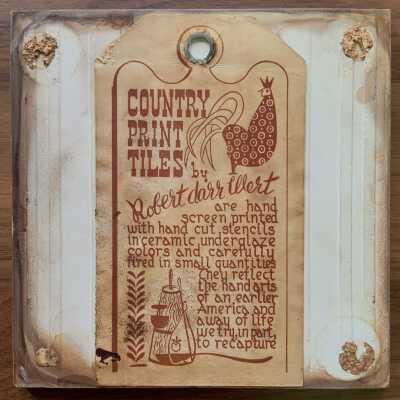 Tile back with Country Print Tiles label hanger.