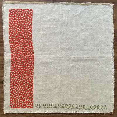 Placemat, Napkin: Country Life 111, Red