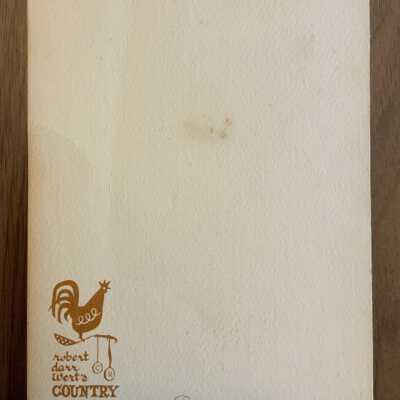 Card back with Country Print Notes logo.