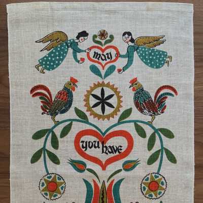 Towel, Wallhanging: Happy Heart U230