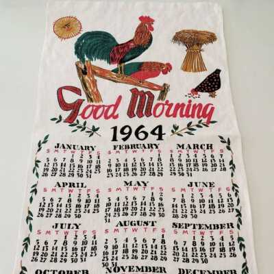 Towel, Calendar: Good Morning (TK) 1964