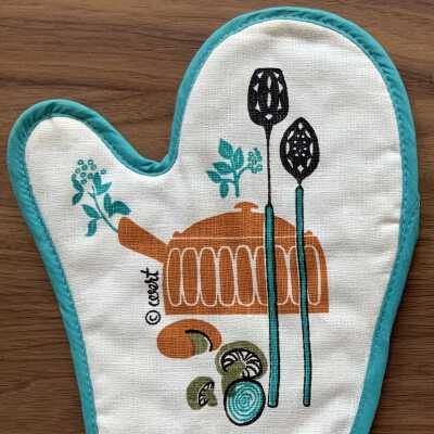 Kitchen, Oven Mitt: Motif Gourmet 280 or 284-3, Turquoise