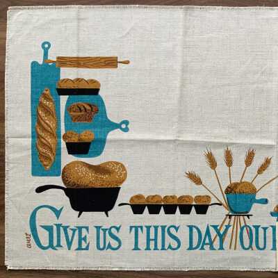 Runner: Daily Bread 226, c.1960, 17x30, Turquoise