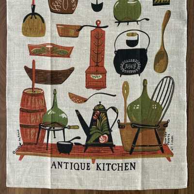 Variant of Frontier Cooking 222: Antique Kitchen U265, c.1962; see “Towels/Wallhangings”.: PKM collection.