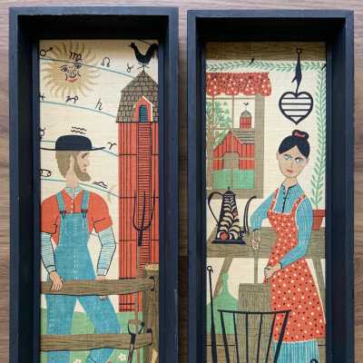Print: Country Man 516-5 and Country Woman 516-6 (aka: Country Couple 516-5)