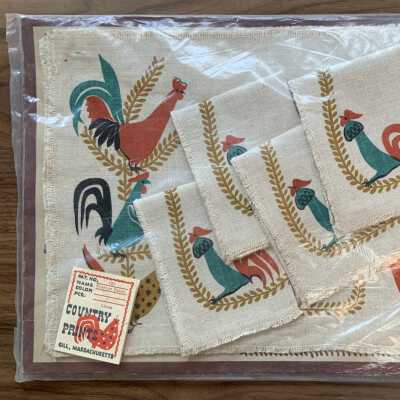 Placemat: Rooster Patch 129, Mustard