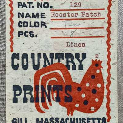 Country Prints tag with product info.
