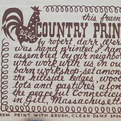 Branding, Packaging: Framed Country Print Backing Boards