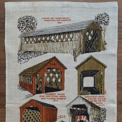 Towel, Wallhanging: New England Covered Bridges U218