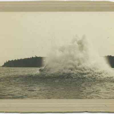 Dynamite blast in Rockport harbor