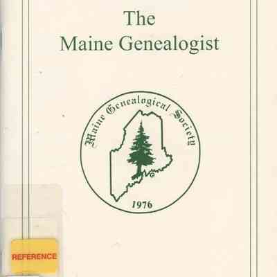 The Maine Genealogist