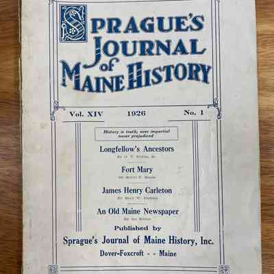 Sprague's Journal of Maine History