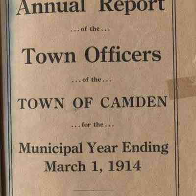 Town of Camden Annual Report 1914 - 1923.