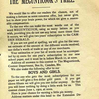 The Megunticook - February 1902