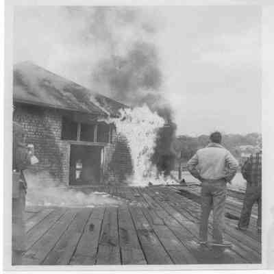 Eastern Steamship wharf catches fire