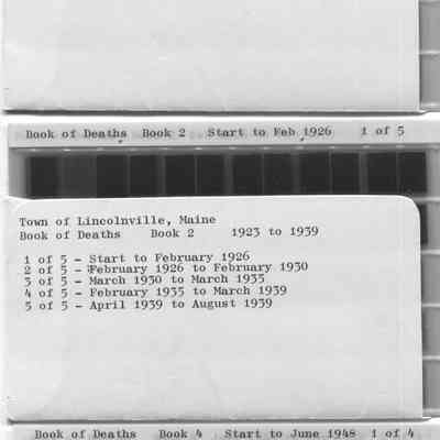 Lincolnville Town Records - microfiche