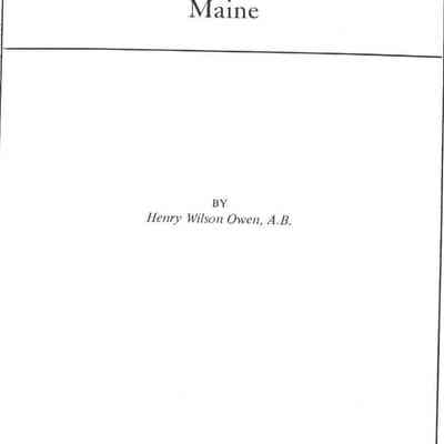 The Edward Clarence Plummer History of Bath, Maine