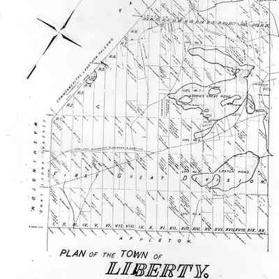 Plan of the Town of Liberty Maine.