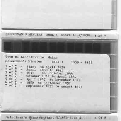 Lincolnville Town Records - microfiche