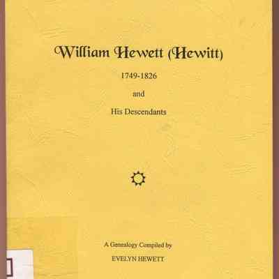 William Hewett (Hewitt) 1749-1826 and His Descendants