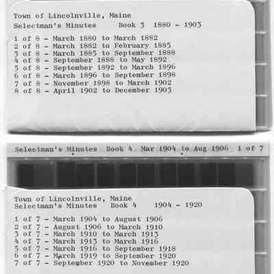 Lincolnville Town Records -microfiche