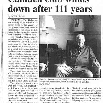 Records of the Camden Businessmen's Association