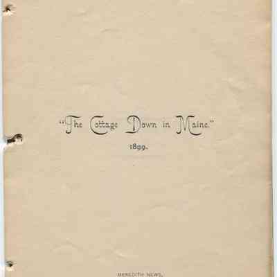 The Cottage Down in Maine, 1899