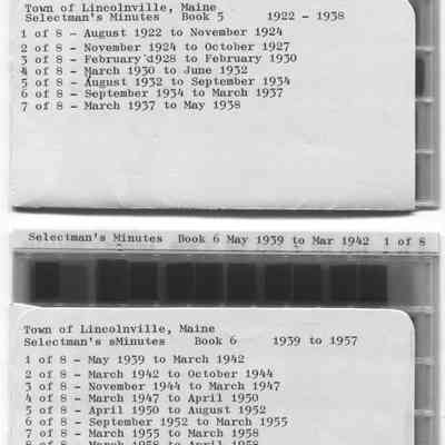 Lincolnville Town Records - microfiche