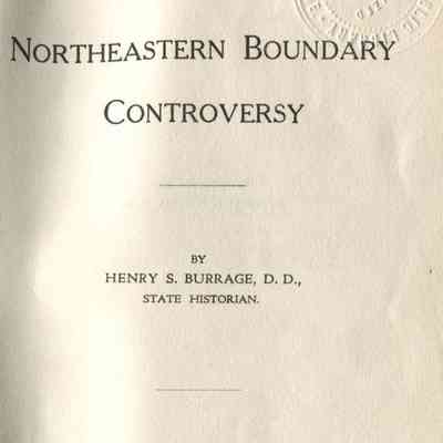 Maine in the Northeastern Boundary Controversy