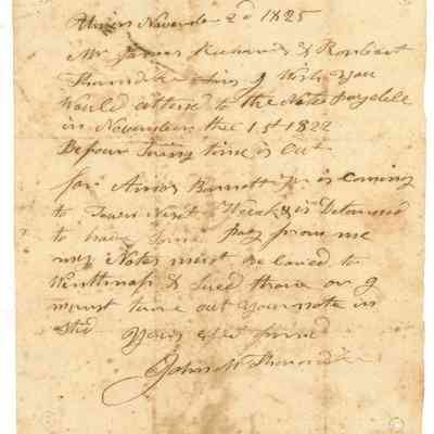 Doc 023 - 1825 John Thorndike to James Richards & Robert Thorndike coll ltr