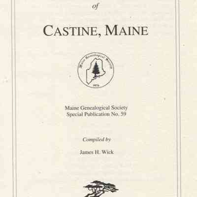 Vital Records of Castine, Maine