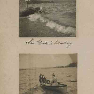 "In Gookins' landing."; "Coming in from a row."