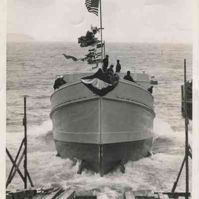 Launch of the APC 62 from Camden shipyard Feb 1943