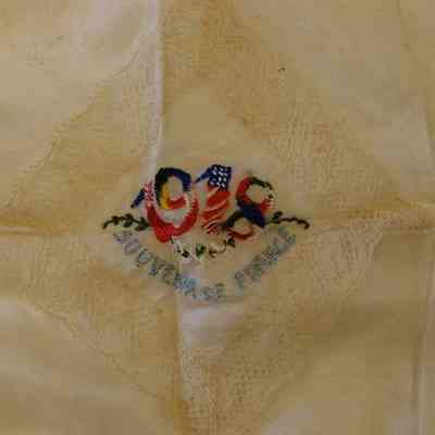 WWI handkerchief detail