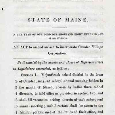 Camden Village Corporation amendment