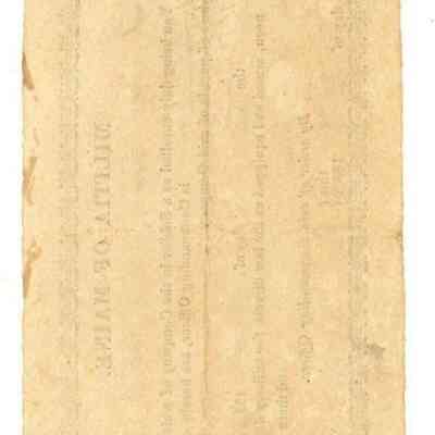 Doc 026 - 1839 James Richards Jr draft notice Militia of Maine -verso