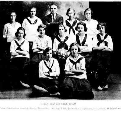 1922 CHS GIrls Basketball Team Photo: Origformat: Book; Resolution: 100 dpi
