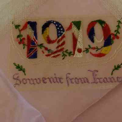 WWI handkerchief detail