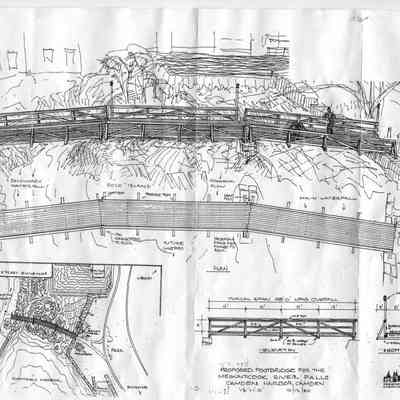 Proposed footbridge over Megunticook Falls