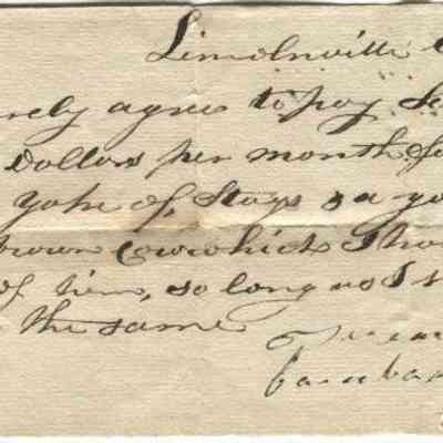 Agreement for use of oxen 1815