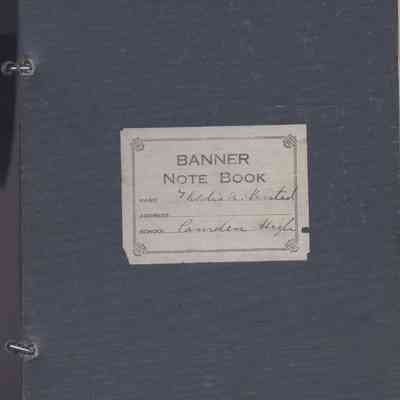 Thordis Heistad's school work notebook, Senior English at Camden High School