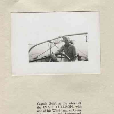 Capt. Frank Swift aboard the Eva Cullison, 1945: Origformat: Print-Photographic; Resolution: 150