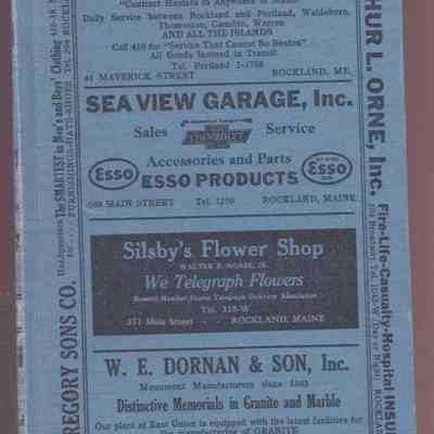 Manning's Rockland, Camden, Rockport, and Thomaston (Maine) Directory, For Year Beginning August 1947.