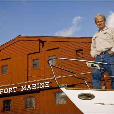 Taylor Allen, owner of Rockport Marine boatyard: Copyright: Camden Public Library; Origformat: Other