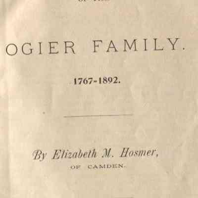 History of the Ogier Family 1767-1892