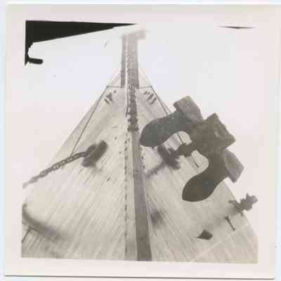 Bow and anchor of the George W. Wells