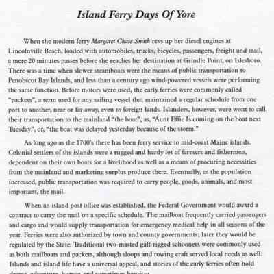 Excerpt from "Island Sail Ferries": Origformat: Book