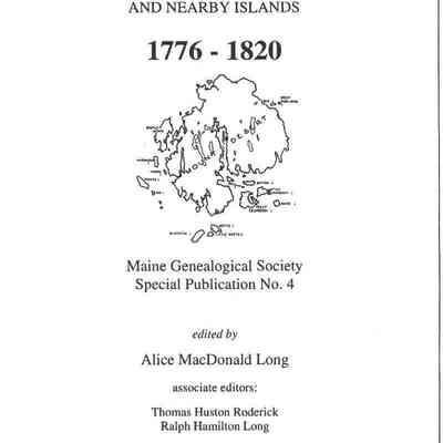 Vital Records of Mount Desert Island Maine 1776-1820