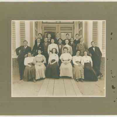 Graduation photograph of CHS Class of 1909.  Millay is in front.: Origformat: Print-Photographic