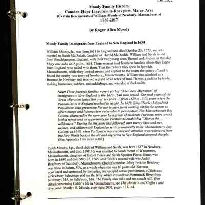 Moody Family History